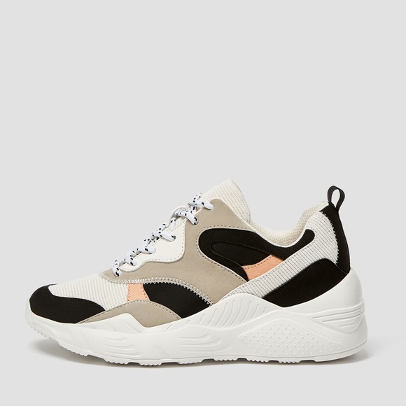 Pull&Bear Shoes - Pull & Bear White multicolor chunky trainers sneakers